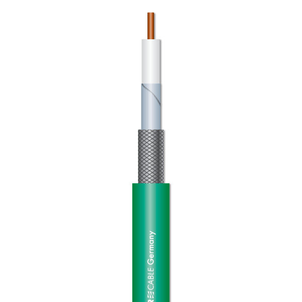 video cable SC-RG Classic Broadcast; 1 x 1,00/4,80; PVC Ø 7,10 mm; green