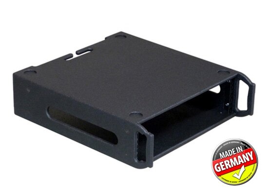 Rackmodul Vario 02HE, PROLINE, 12mm Multiplex, Polyurea schwarz, 2x Rackschiene vorn/hinten, MADE IN GERMANY