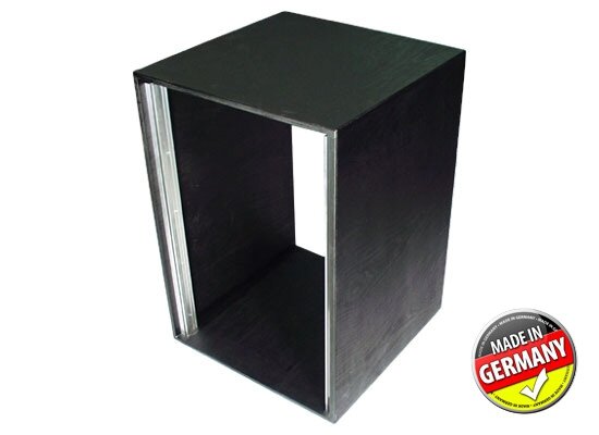 Rack 16 HE Studio, 19, Nutztiefe: 48cm, schw., Rackschiene vorne, 44xRackschraube / Mutter / U-Scheibe, MADE IN GERMANY