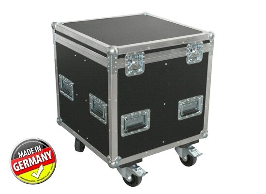 Case für 4x SGM P-2, PROLINE, PVC schwarz, Truhe, Zubehörfach, 4x Black Wheel (2x gebr.), MADE IN GERMANY