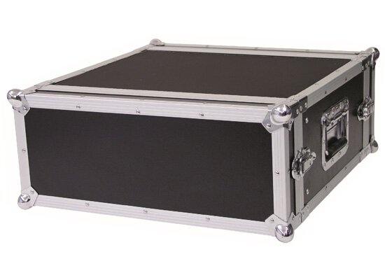 Rack 04 HE Super Economy, 19 Nutztiefe:36cm MADE IN CHINA, 2x Deckel, 1x Tragegriff, 4x Aufsatzschloss, PVC, schwarz