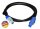 Powerconkabel, 2m, 3x 1.5mm², Titanex H07RNF, Neutrik Powercon blau / grau, Kabelklettband, PROFIQUALITÄT