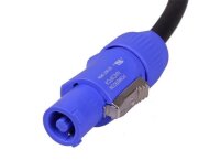 Powerconkabel, 5m, 3x 2.5mm², Titanex H07RNF, Neutrik Powercon blau / grau, Kabelklettband, PROFIQUALITÄT