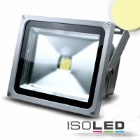 LED Fluter 30W, warmweiß, silber matt, IP65