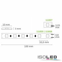 LED HEQ830-Flexband Classic, 24V, 14,4W, IP66, warmweiß