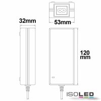 Trafo 12V/DC, 0-60W, mit Rundstecker und Flachstecker