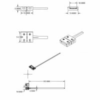 Clip-Verbinder (max. 5A) für 2-pol. IP20 Flexstripes mit Breite 10mm, Pitch-Abstand >12mm