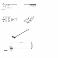 Clip-Kabelanschluss (max. 5A) für 4-pol. IP20 Flexstripes mit Breite 10mm, Pitch-Abstand >12mm