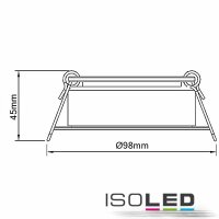 LED Downlight, 8W, Glas, seitlich abstrahlend, warmweiß
