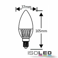 E14 LED Keramik milky Kerze, 4,5W, warmweiß
