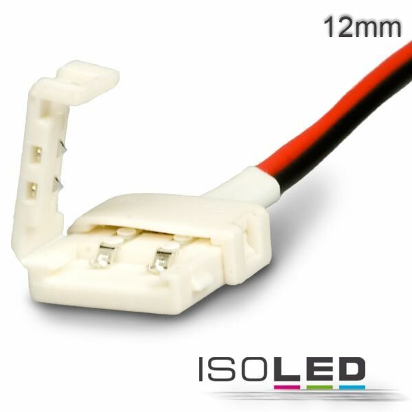 Clip-Kabelanschluss (max. 5A) für 2-pol. IP20 Flexstripes mit Breite 12mm, Pitch-Abstand >12mm