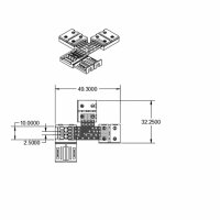 Clip-T-Verbinder (max. 5A) für 2-pol. IP20 Flexstripes mit Breite 10mm, Pitch-Abstand >12mm