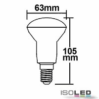 E27 R63 LED-Strahler, 8W, warmweiß, frosted