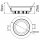 LED Einbaustrahler, weiß, 8W, 72°, rund, warmweiß, dimmbar