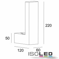 LED Gips-Wandleuchte 1x3 Watt, L-Förmig, warmweiß