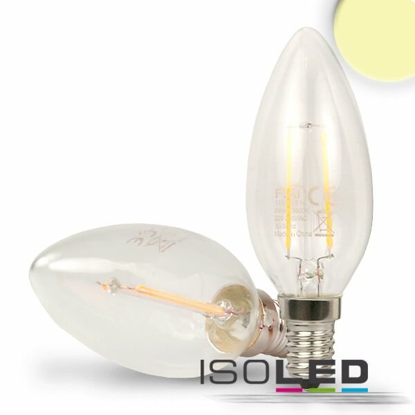 E14 LED Kerze, 2W, klar, warmweiß