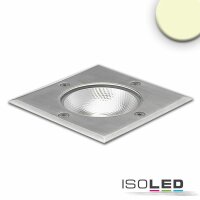 LED Bodeneinbaustrahler, quadr. Edelstahl, IP67, 7W COB, 90°, warmweiß