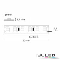LED SIL830-Flexband, 24V, 9,6W, IP20, warmweiß