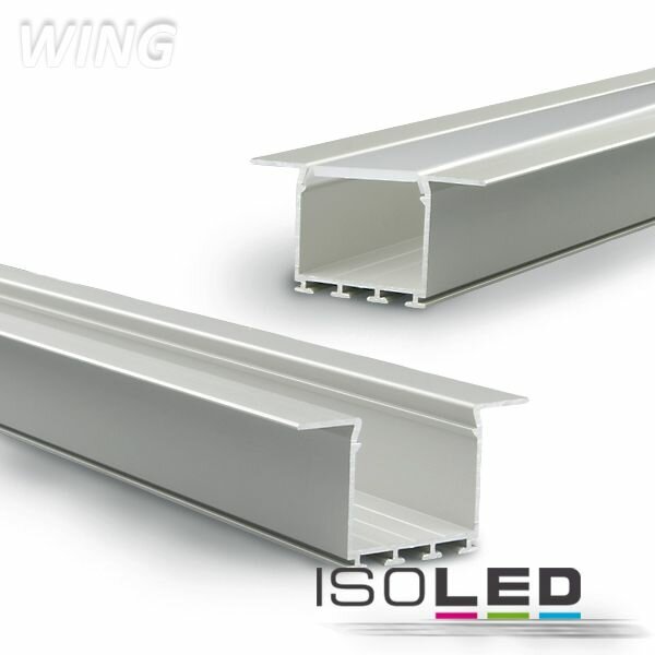 LED Einbauprofil WING20 Flansch gerade, eloxiert L: 2000mm