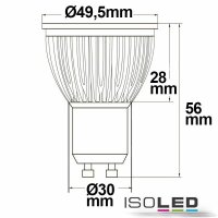 GU10 LED Strahler 6W Glas diffuse, 120°, warmweiß