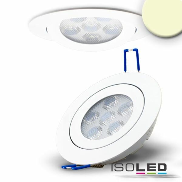 LED Einbaustrahler, weiß, 15W, 72°, rund, warmweiß, dimmbar