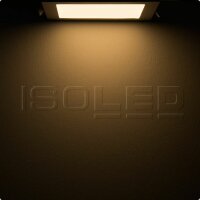 LED Downlight, 9W, ultra flach, eckig, silber, warmweiß, dimmbar