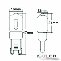 G9 LED 2,5W, warmweiß