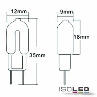 G4 LED 1,2W, warmweiß