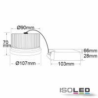AR111 20W, 25°, neutralweiß, inkl. externem VG