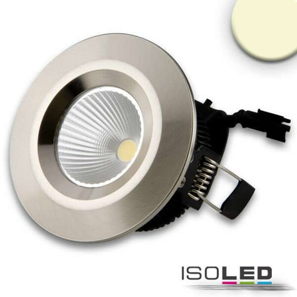 LED Downlight COB, IP54, 8W, Aluminium gebürstet, warmweiß, dimmbar