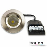 LED Downlight COB, IP54, 8W, Aluminium gebürstet, warmweiß, dimmbar
