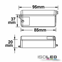 Wisch-Schalter mit Sensorkopf silber, Wischdistanz 6cm, 230V, 500VA
