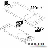 LED Unterbauleuchte MiniAMP Slim weiß, 6W, 12V DC, 8 Farben einstellbar