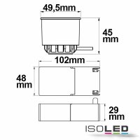 LED Spot SUNSET "GU10" 10W, weiß, 45°, 2000-3000K, CRI99, externer Trafo, Dim-to-warm