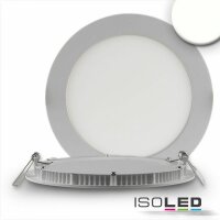 LED Downlight, 12W, rund, ultra flach, silber,...