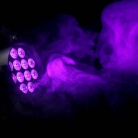 Cameo PAR 64 CAN RGBWA+UV 10 WBS 12 x 10W 6-in-1 LED RGBWA+UV PAR light in black housing