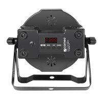 Cameo FLAT PAR CAN TRI 3W IR 7 x 3 W High Power TRI colour FLAT LED RGB PAR light in black housing