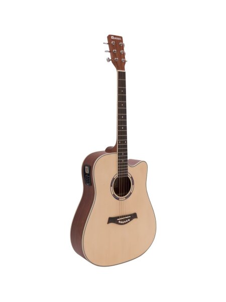 DIMAVERY JK-500 Westerngitarre, Cutaway, natur