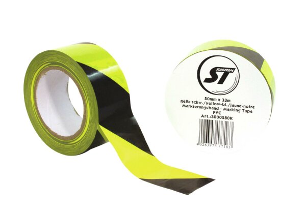 Markierungsband PVC gelb/sw