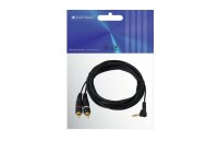 OMNITRONIC Adapterkabel 3,5 Klinke 90°/2xCinch 1,5m
