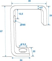EUROLITE TH-25 Theatre Clamp silver