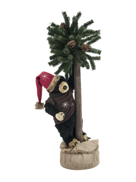 EUROPALMS Christmas bear, with fir, 105cm