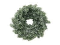 EUROPALMS Tannen-Kranz, beschneit, PE, 45cm