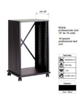 MD AUSTRIA Stahlrack 18HE 19" Studiorack, Bühne, Server, WEISS