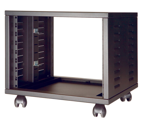 MD AUSTRIA Stahlrack 8HE 19" Tiefe: 50cm Studiorack, Bühne, schwarz