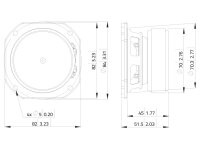 LAVOCE FSF030.70 3" Breitbandlautsprecher, Ferrit, Stahlkorb