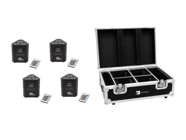 EUROLITE Set 4x AKKU TL-3 TCL QuickDMX + Case with charging func