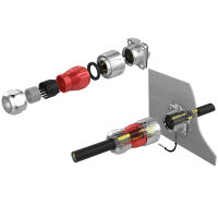 DH-24 power connector 3-pin male plug 500 V 25 A IP67