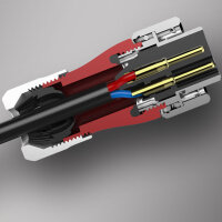DH-24 power connector 3-pin female plug 500 V 25 A IP67