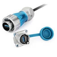 DH-24 Data USB cable 3.0 CNLINKO to Typ A male 0.5 m IP67